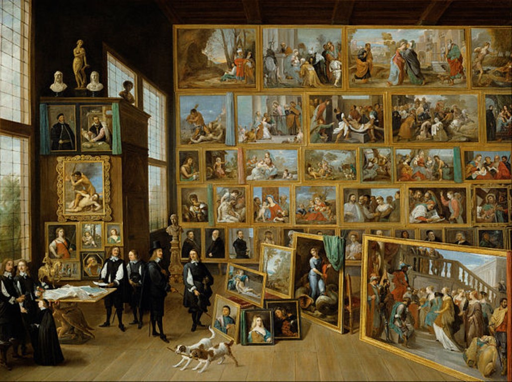 David Teniers the Younger, Archduke Leopold William in his Gallery at Brussel, 1650-1652.