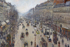 Camille Pissarro, Boulevard Montmartre, Morning. Cloudy Weather, 1897.
