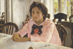 Valentin Aleksandrovich Serov, Girl with peaches. Portrait of V. S. Mamontova, 1887