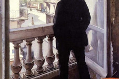 Gustave Caillebott, Young Man at His Window, the Artists Brother René, 1875.