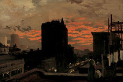 John Sloan, Sunset, West, Twenty third Street, New York City, 1906.