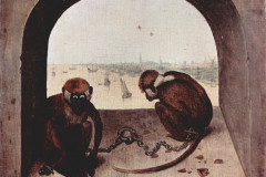 Pieter Bruegel the Elder, Two Monkeys or Two Chained Monkeys, 1562.