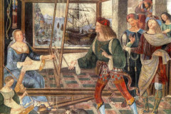 Pinturicchio, The Return of Odysseus, Penelope with the suitors, 1509.