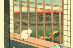 Utagawa Hiroshige, Cat in a Window, woodblock print, Japan, 1860.