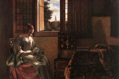 Pieter de Hooch, Woman Reading a letter, 1664.